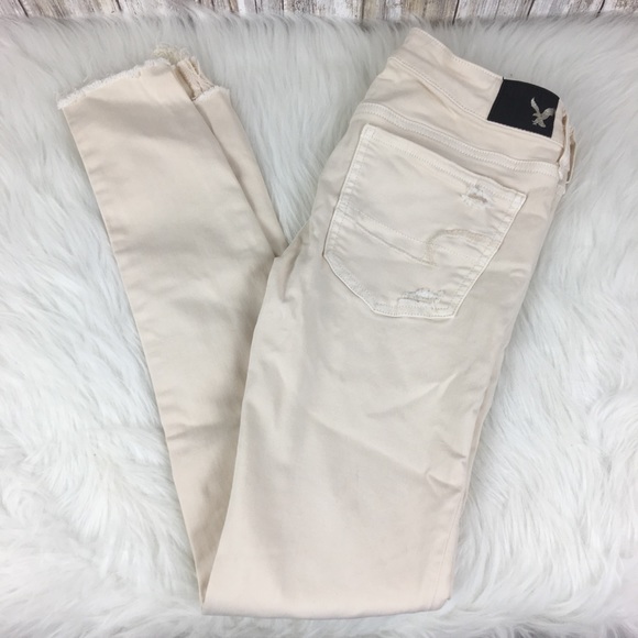 American Eagle Outfitters Denim - American Eagle 2 long Super low Jegging cream